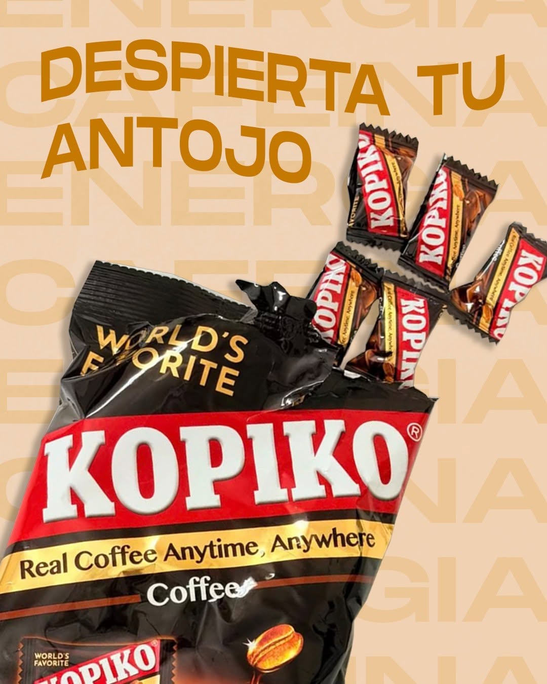 Kopiko Coffee Candy Dulce 200 pzs. (800 G) Dulce de Café